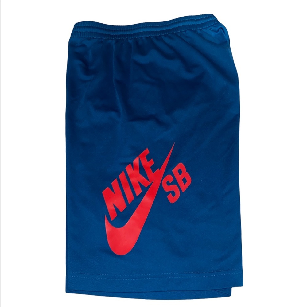 Youth Boys Nike Shorts Blue/Orange - Picture 1 of 4